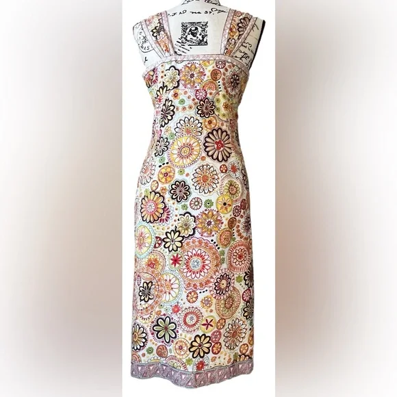 Harold's Cream Pink  Dress Sweetheart Neck Sleeveless size 12 - Picture 6 of 10